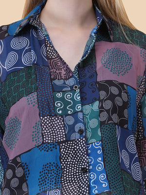 Back Slit Crop Spegiti Shirt