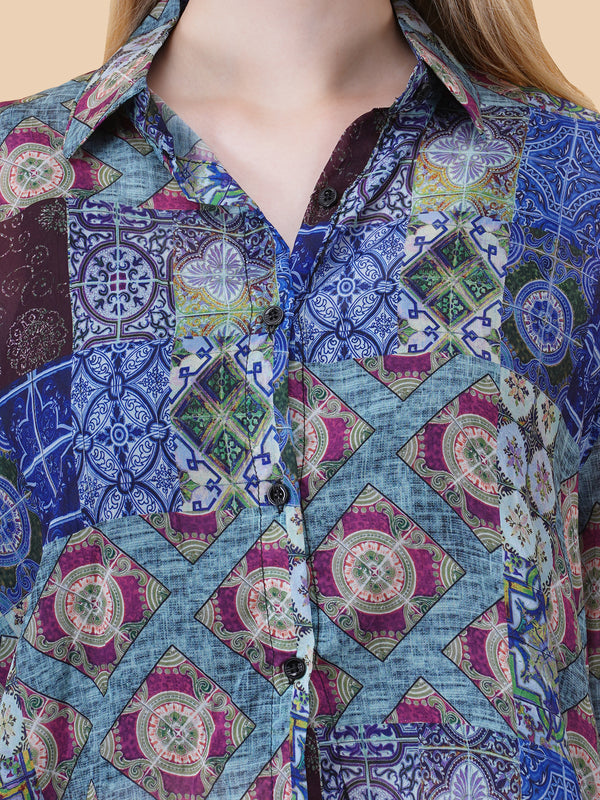 Back Slit Crop Spegiti Shirt