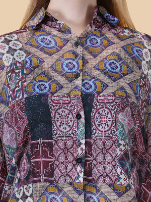 Back Slit Crop Spegiti Shirt