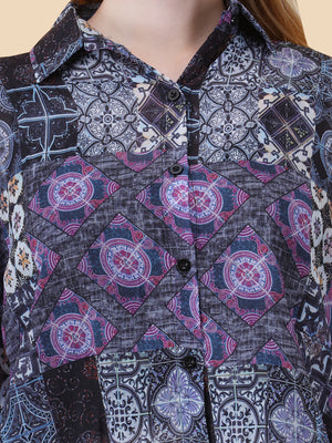 Back Slit Crop Spegiti Shirt