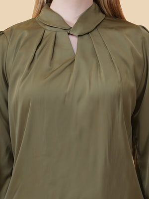 Satin Twist Neck Top