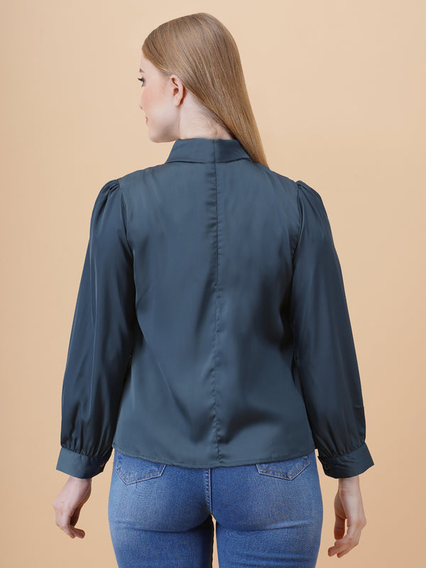 Satin Twist Neck Top