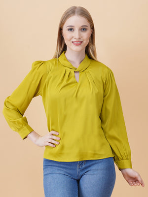 Satin Twist Neck Top