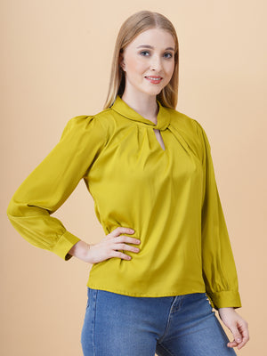 Satin Twist Neck Top