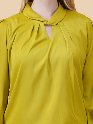 Satin Twist Neck Top