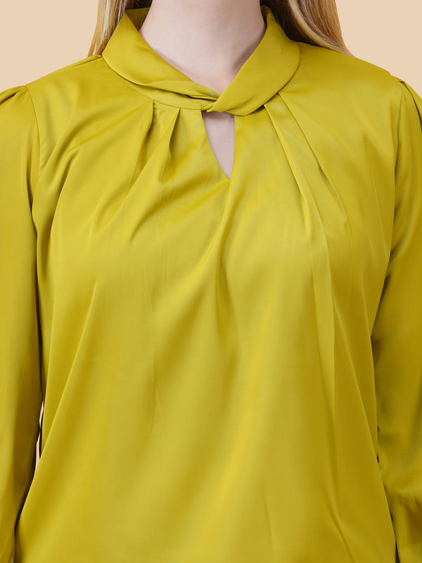 Satin Twist Neck Top