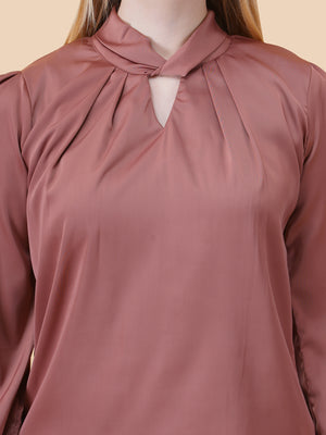 Satin Twist Neck Top