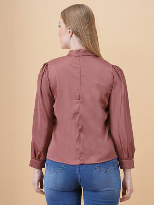 Satin Twist Neck Top