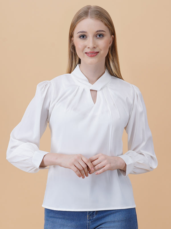 Satin Twist Neck Top