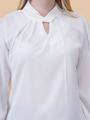 Satin Twist Neck Top