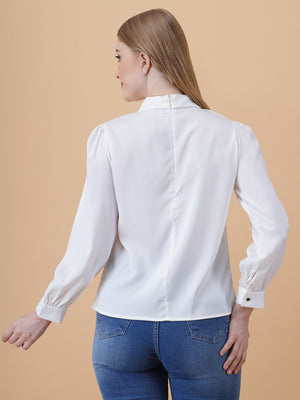 Satin Twist Neck Top