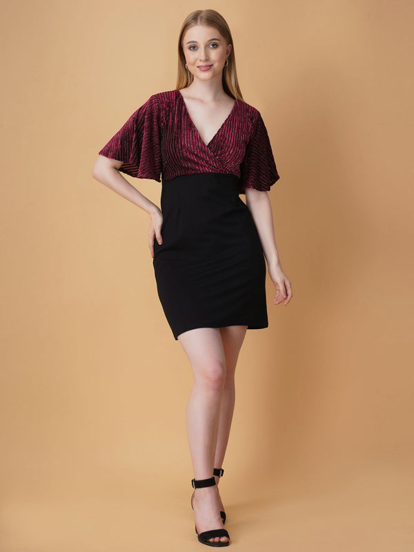 Shimmer Bodycon Mini Dress
