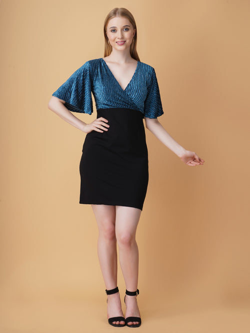 Shimmer Bodycon Mini Dress