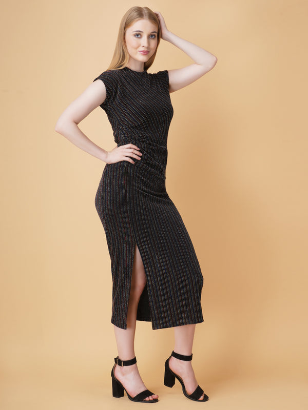 Embellished Slit Bodycon Dress