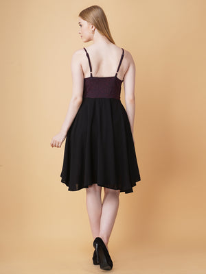 Embellished Cowl Neck Strap Dress