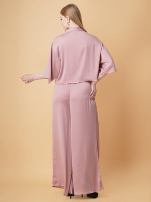 Drop Shoulder Crop Shirt Co-Ord Set