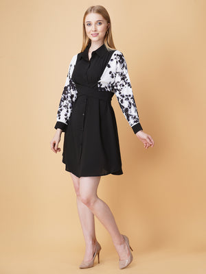 Crisscross Belt Shirt Dress