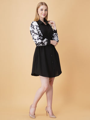 Crisscross Belt Shirt Dress