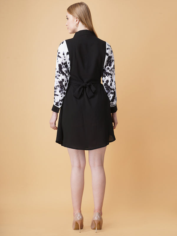 Crisscross Belt Shirt Dress