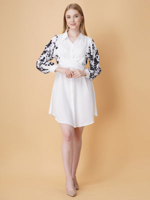 Crisscross Belt Shirt Dress