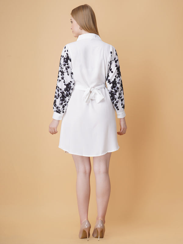 Crisscross Belt Shirt Dress