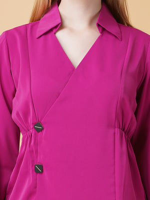 Overlap Pullover Blouse