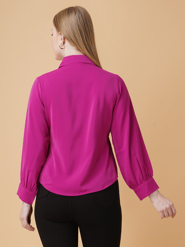 Overlap Pullover Blouse