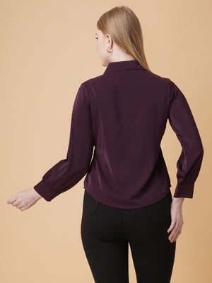 Overlap Pullover Blouse