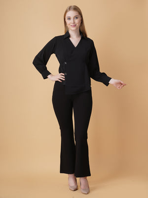 Overlap Pullover Blouse