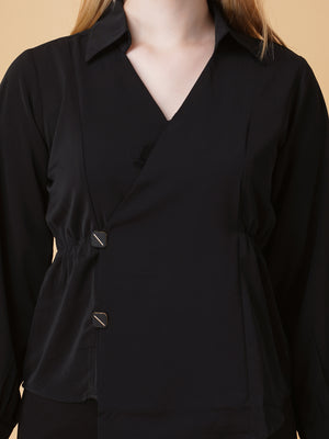 Overlap Pullover Blouse