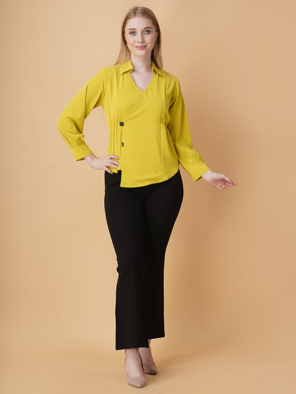 Overlap Pullover Blouse