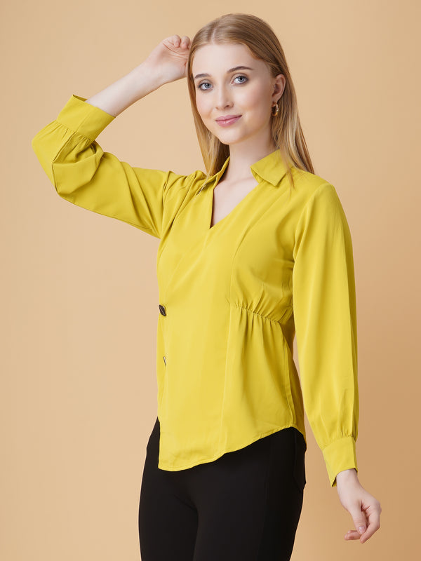 Overlap Pullover Blouse