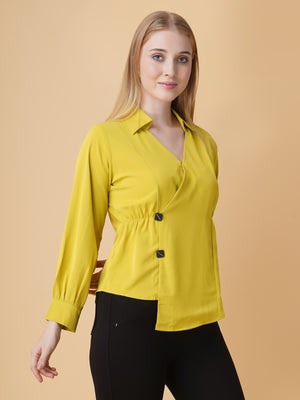 Overlap Pullover Blouse