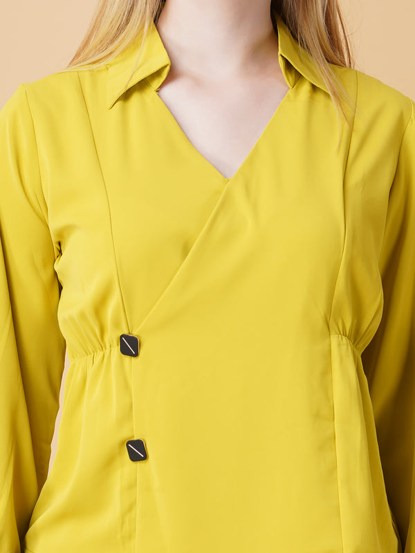 Overlap Pullover Blouse